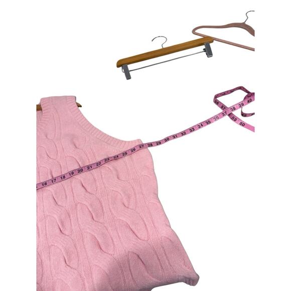 Torrid Vegan Cashmere Light Pink Cable Knit Sweater Vest Womens Plus 5 5XL 28 - Picture 5 of 6